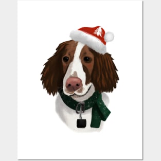 Cute English Springer Spaniel Drawing Posters and Art